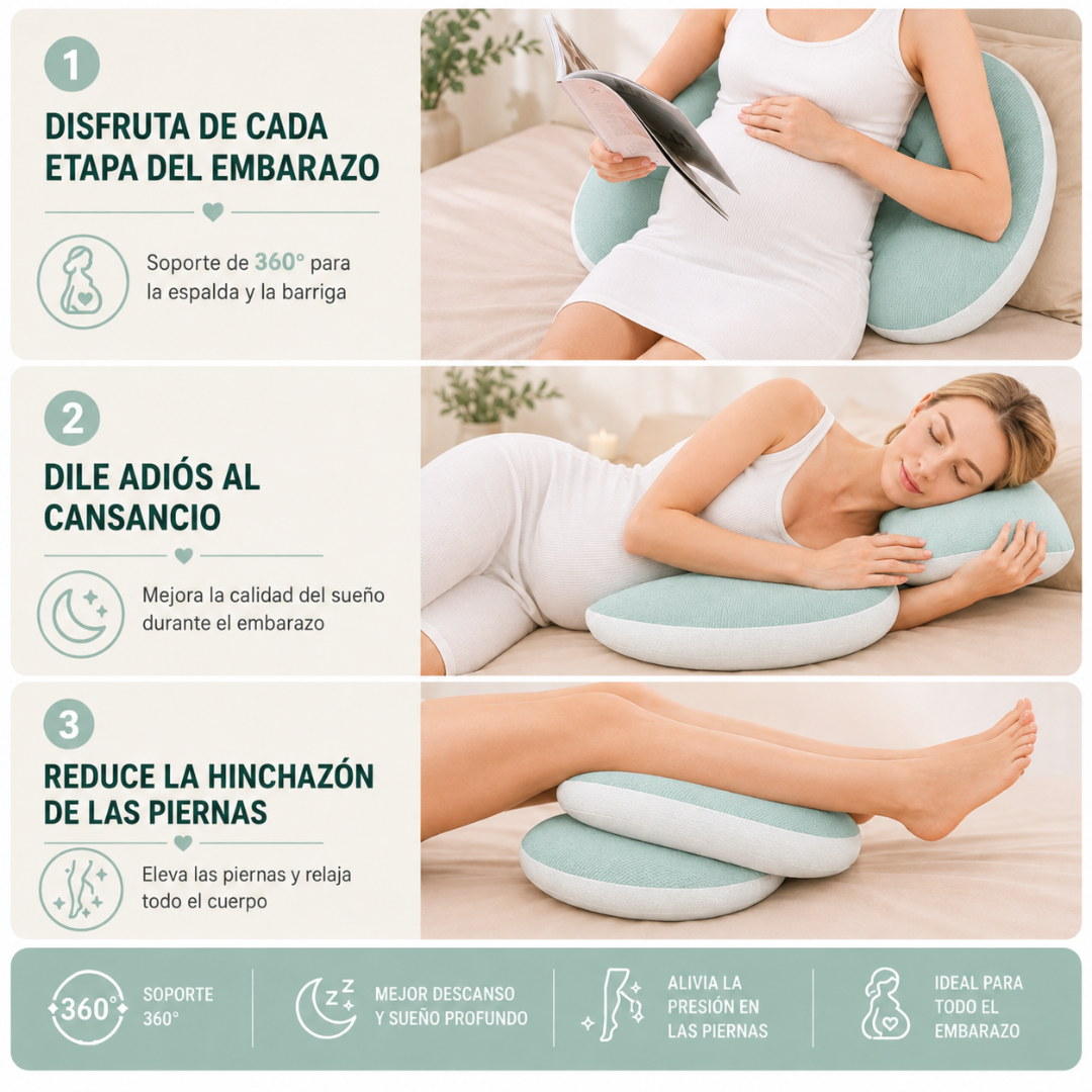 Almohada de embarazo con soporte lumbar para descanso
