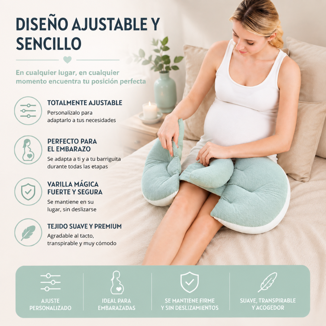Almohada de embarazo con soporte lumbar para descanso