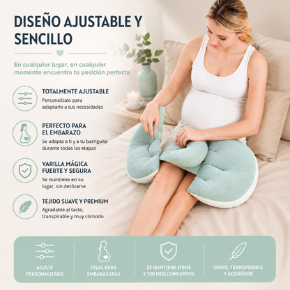 Almohada de embarazo con soporte lumbar para descanso