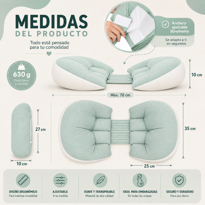 Almohada de embarazo con soporte lumbar para descanso